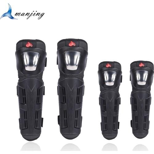 Motocross Motorcycle Knee Elbow Armor Stainless Steel out shell adults Motorbike Protection Gear