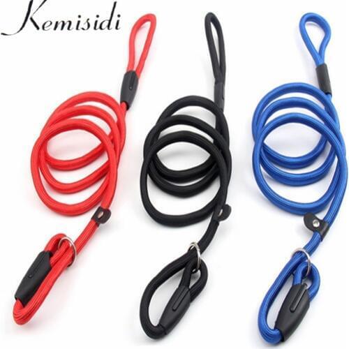 KEMISIDI Soft Dog Cat Solid Nylon Lead Leash Control Restraint Cat Puppy Dog Lead Leash Soft Walk Size S-L For Small Dogs