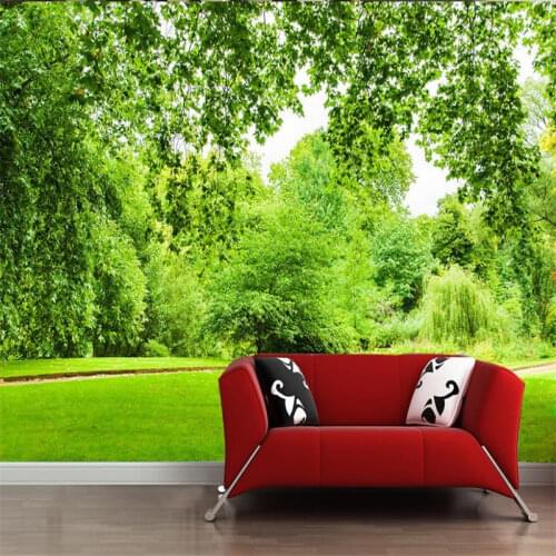 Custom 3D wallpaper landscape green 3d stereoscopic wallpaper for walls non-woven vinyl wallpaper