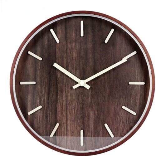 Nordic Silent Wall Clock Wood Modern Design Living Room Retro Wall Clocks Japanese Style Home Decor Reloj De Pared 3d Wholesale