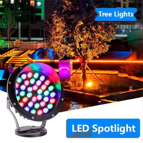 Lawn Landscape Garden Lights Tree Lights Ground Plug Seated Colorful Lights Underground IP65 Waterproof Led 12V 24V 220V 18W 24W