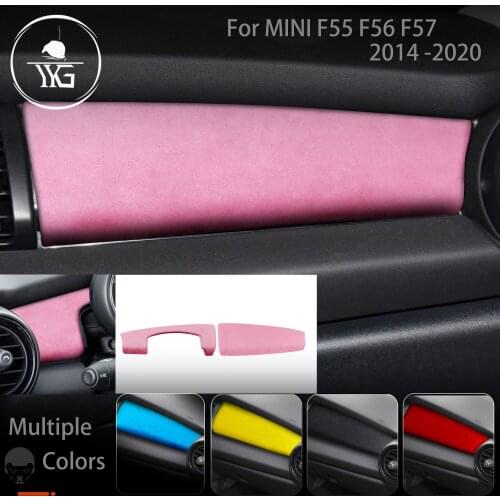 Turn Fur Suede Wrap ABS Cover For Mini Cooper Hatch F55 F56 F57 Cabrio 2014-2020 Dashboard Instrument Panel Trim Car Moulding