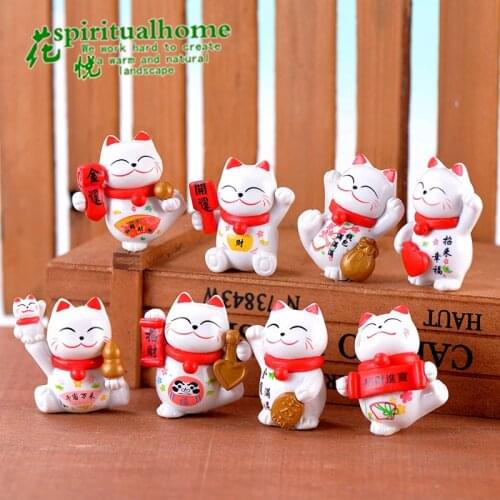 PVC Money Come Beckoning Maneki Neko Lucky Cat Cake Decoration Creative Gift Birthday Gift Car Office Desk Accessories Decor