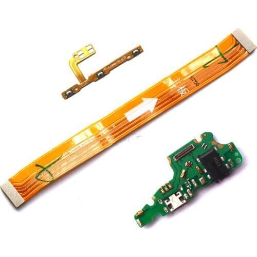 Power on/off main board connector flex USB charging charger PCB headphone microphone For Honor 9i Nova 2i G10 mate 10 lite