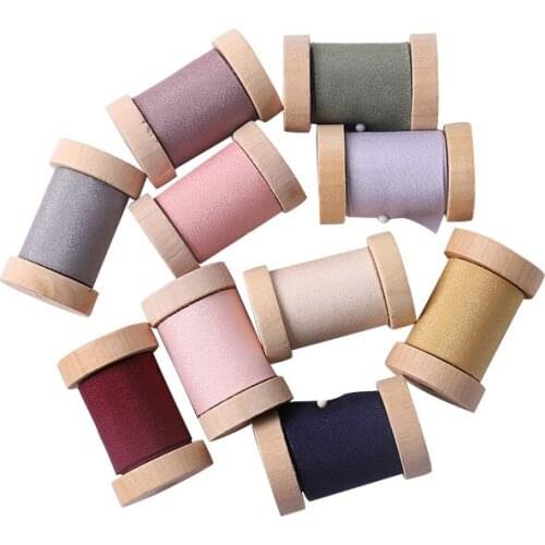 3.7cmx1.5m Silk Ribbon Embroidery Satin Cotton Raw Edge For Handcrafts Wedding Party Bridal Bouquet Invitations Rustic Styling
