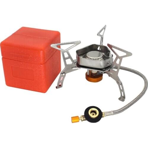 Outdoor Gas Burner Windproof Camping Stove Portable Folding Ultralight Split Lighter Tourist Equipment For Hiking