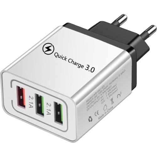 Quick Charge USB Charger QC3.0 QC Fast Charging USB Phone Chargers For Xiaomi Mi Note 10 iPhone 11 Pro Mobile Phone Charger