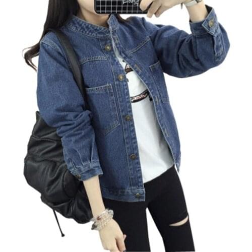Spring cowboyJacket Women Windbreaker Coat Designs Harajuku Loose Bomber Streetwear Casual Basic Coat Oversize Short Jacket