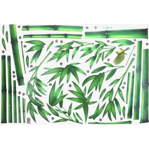 Waterproof Removable Stickers Wall Stickers Home Decoration Accessories Bamboo Murals Wallpapers 2 Pieces