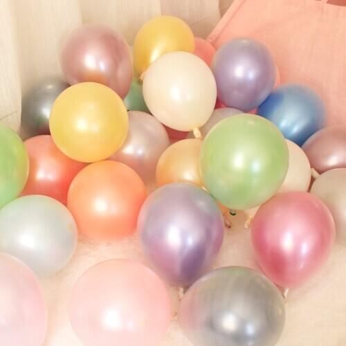 Birthday balloons 10 inch Cream Double Pearlescent Balloon 20sets(40pcs) Wedding Supplies balloon arch Party decoration