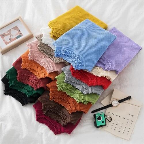 Knit sweater womens 2020 Autumn Winter Korean Turtleneck curl Sweater Women Pullover Sweater Base Solid Color Slim pullovers