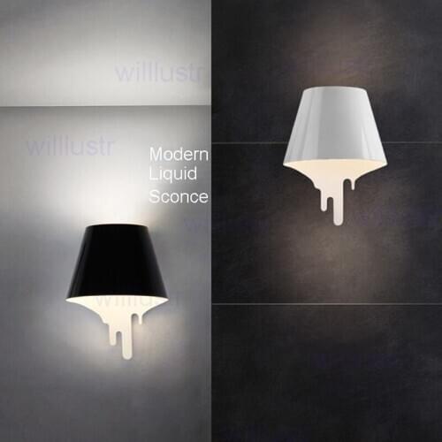 Liquid Wall Light Spilled Paint Sconce Hotel Restaurant Cafe Bar Shop Mall Dinning Room Bedroom Japan Design Metal Lamp Fixture