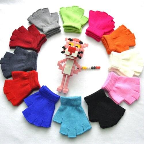 Winter Warm Knitted Half Palm Half Finger Gloves For Men / Women /Students Riding Fingerless Gloves SA276