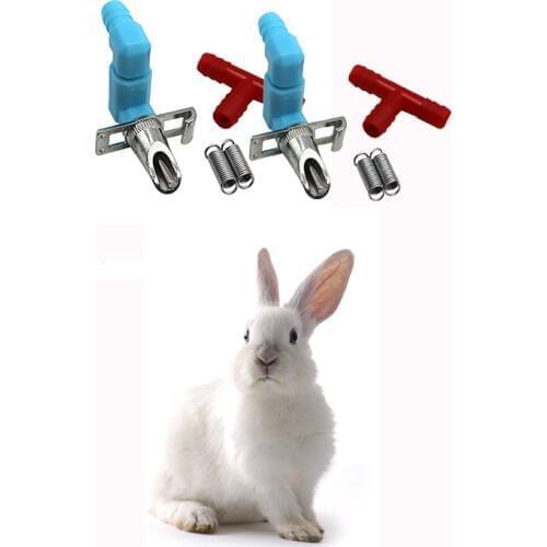 10 pcs Rabbit Drinker Automatic Z Shape Devices Valve Drinking Water Feeding Supplies Nipple Rodent Waterer