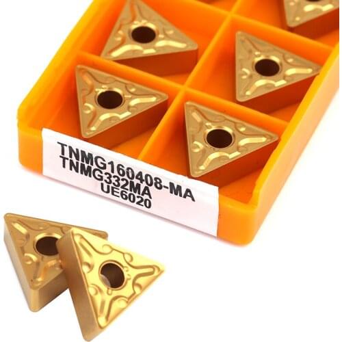 10pcs High Quality TNMG160404 VP15TF TNMG160404 UE6020 TNMG160404 US735 Carbide blade CNC Metal External lathe Tool Turning Tool