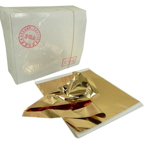 1000 sheets Antique Imitation gold shiny Imitation gold leaf foil paste furniture lines wall crafts ect