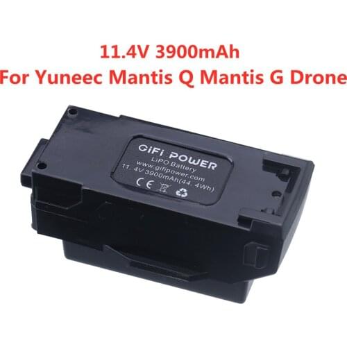 GiFi Power Battery for Yuneec Mantis Q Drone Mantis G Drone 11.4V 3900mAh High Power Replacement Li-po Battery 1pcs