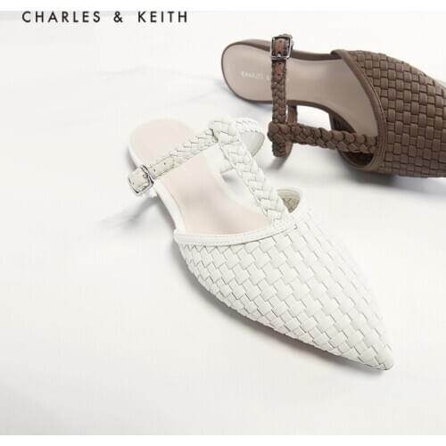 CHARLES＆KEITHNew Arrival for Spring2021CK1-70900255Ladies Pointed Sandals with Woven Upper