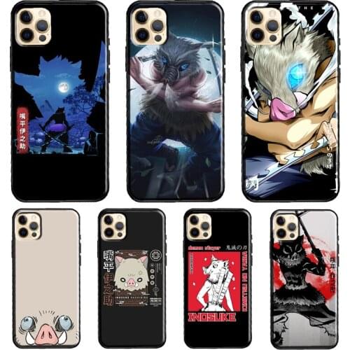 Inosuke Demon Slayer Silicone Case For iPhone XR X XS MAX SE 2020 6S 7 8 Plus 12 Mini 11 Pro Max Shell Cover