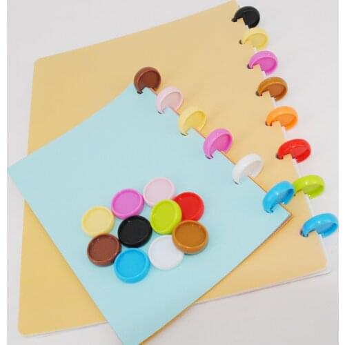 100pcs 19mm Plastic Mushroom Binding Discs for Notebook Binding Buckle DIY Mushroom Planner Discs Binder Rings Office Supplies