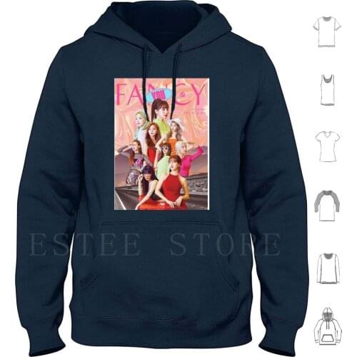 Twice Fancy Hoodie Long Sleeve Twice Kpop Fancy Special More And More Korean Asian Momo Japanese Cute Kawaii Korean Pop Pink