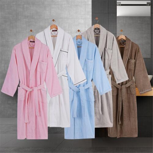 Beauty salon robe cotton hotel bathrobe terry padded pajamas autumn winter men women absorbent home service new yukata ночнушка
