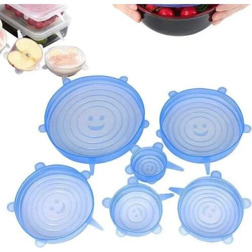 Kitchen Supplies Silicone Cover Stretch Lids Reusable Airtight Food Wrap Covers Keeping Fresh Seal Bowl Stretchy Eco Friendly