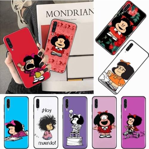 Mafalda cartoon Comics pattern fundas Phone Case For Samsung galaxy S 9 10 20 A 10 21 30 31 40 50 51 71 s note 20 j 4 2018 plus