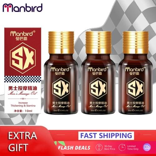 Manbird Male penis enlargement oil increase growth Lubricant for Sex Products for Men Cock Enlargement Intimate Goods for Adult