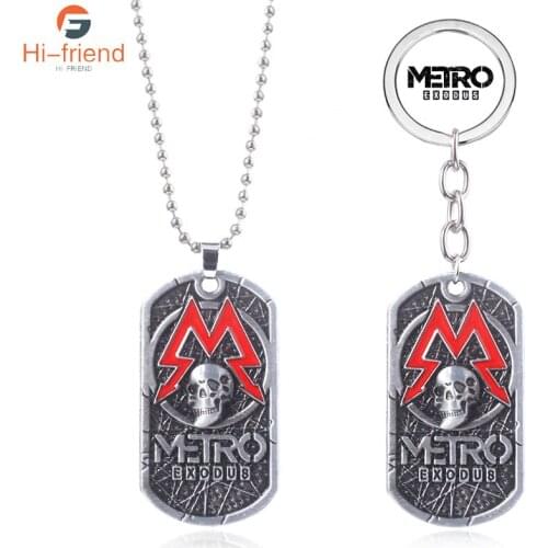 Game Metro Exodus 2033 Metal Necklace Man Charm Souvenir Tag Mode for Games Gift