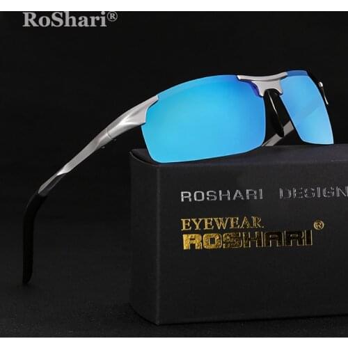 RoShari Polarized Sunglasses For Men UV Protection Golf Driving Fishing Cycling Sun Glasses A12