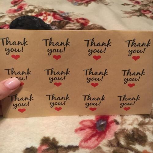 180pcs Kraft Paper label sticker Thank You Gift Tags Wedding Favors Party Accessories Christmas DIY Burlap Wedding Decoration