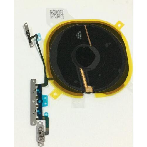 Original Wireless Charging Chip Coil & Volume Switch Flex Cable with Metal Bracket Assembly For iPhone X Replacement Parts