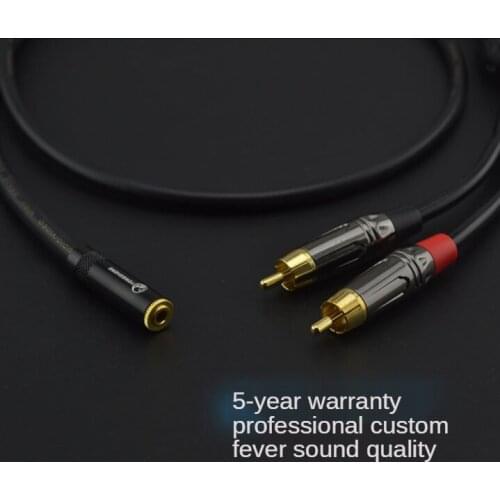 RCA Cable 2RCA To 3.5mm Jack female Audio Cable 2 RCA Male Splitter Aux For TV PC DVD Speaker Audio Amplifiers Subwoofer