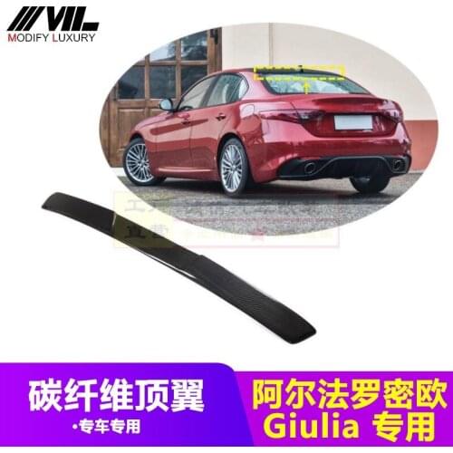 For Alfa Romeo Giulia Spoiler 2015-2019 Carbon Fiber Rear Roof top Spoiler Wing Trunk Lip Boot Cover Car Styling