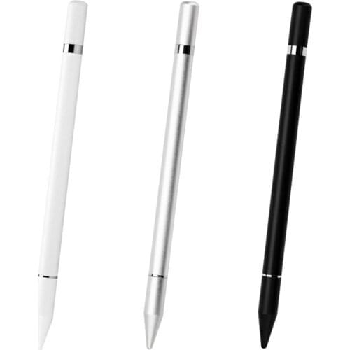 Stylus Pen Compatible Touch Screen Tablets WK3006 2 in 1 Stylus Ballpoint Pen Capacitive Disc Tip Stylus for Touch Screens