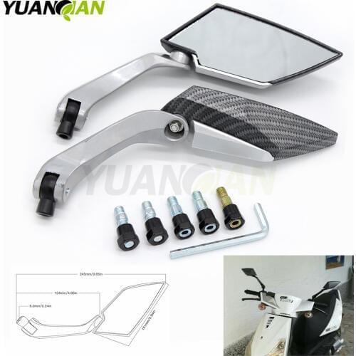 Universal Aluminum Carbon Alloy Motor rearview mirror motorcycle For yamaha MT -09 mt09 07 SJ6N XJ6 FZ6 SJ6S FZ6S FZ6 FAZER tmax