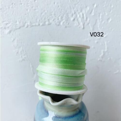 V032 A Roll Wholesale 2mm-36mm 100% Pure Silk Embroidery Ribbons Handcraft Supply Double Faced Thin Taffeta Silk Ribbon