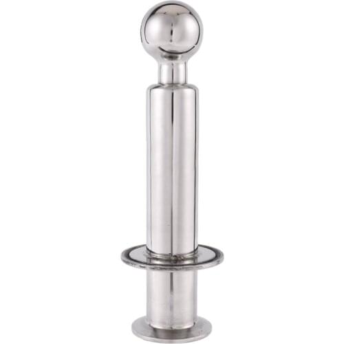 Rotating Cip Spray Ball 1.5Inch (50.5Mm) Tri Clover Compatible Inlet Welded In 2Inch (64Mm)Tri Clover Compatible Tri Clamp Cap