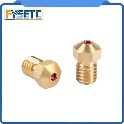 High Temperature E3D Ruby Nozzle V6 1.75mm Nozzles 0.4mm Compatible PETG ABS PET PEEK NYLON Ruby Nozzle For PRUSA I3 MK3/LulzBot