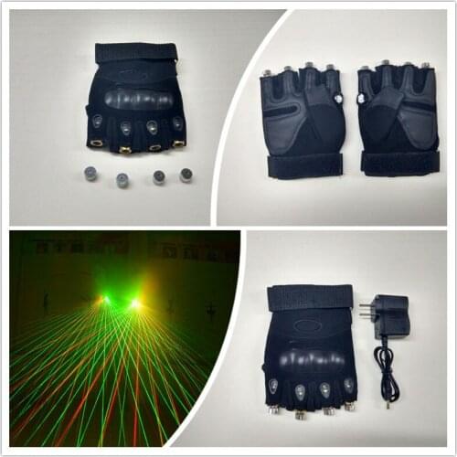Wecool green red laser gloves with 4 pcs green red lasers laser man dancing stage show light DJ CLUB party free shipping