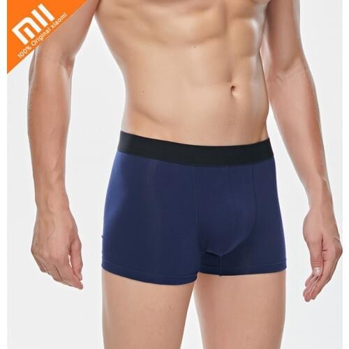 Xiaomi 4pcs Cotton Mens Underwear Combed Cotton 3D U Convex Men Boxer Shorts Male Panties Seamless Breathable Underpants