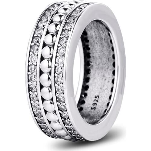 Genuine 925 Sterling Silver Rings Forever Signature Ring Engagement Wedding Statement Jewelry for Women Gift anillos Wholesale