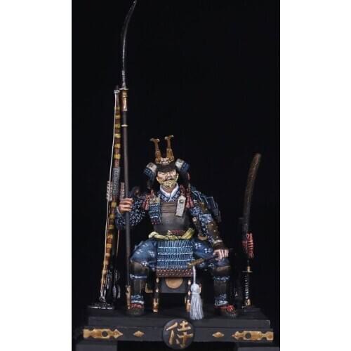 1/32 54mm ancient officer sit Resin figure Model kits Miniature gk Unassembly Unpainted