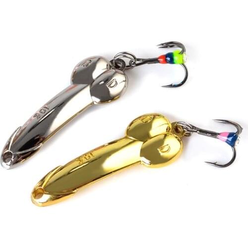 1 PC Spinner Bait Spoon Ice Fishing Lure 5/10/15/20g Fishing 34/44/50/56mm Treble Hook Bass Fishing High Quality