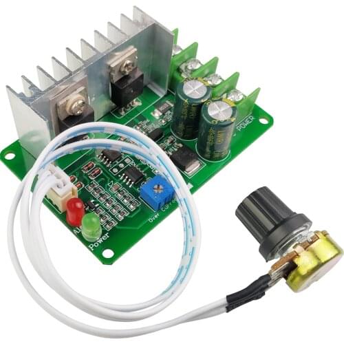 10pcs/lot 12V24V36V 10A Pulse Width PWM DC Motor Speed Controller Switch protected alarm LED Current limiter control