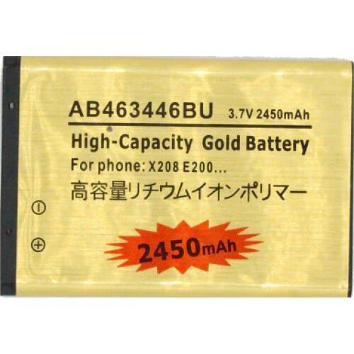 1x 2450mAh AB463446BU Gold Replacement Li-ion Battery For Samsung SGH GH E251 E258 E350 E428 E500 X208 E900 E908 C512 X630 X680