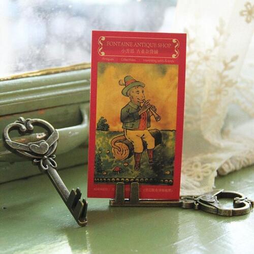 200pcs/lot Antique Bronze Skeleton Key Place Card Holder Party Table Decoration Accessory Wedding Favors Gift ZA4557