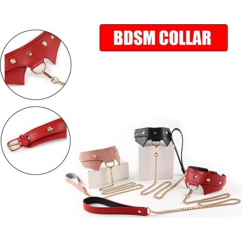 3 Colors Luxury Collars Erotic Adult Game Bondage Leather Choker Sex Accessories BDSM Restraint 18+ Sex Toys For Woman Couples