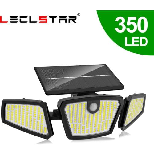 140 222 LED Solar Powered Light PIR Motion Sensor Waterproof Wide Angle Outdoor Solar Lawn Light Street Lamp Garden Decoration